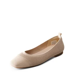 Square Toe Knit Sustainable Flats
