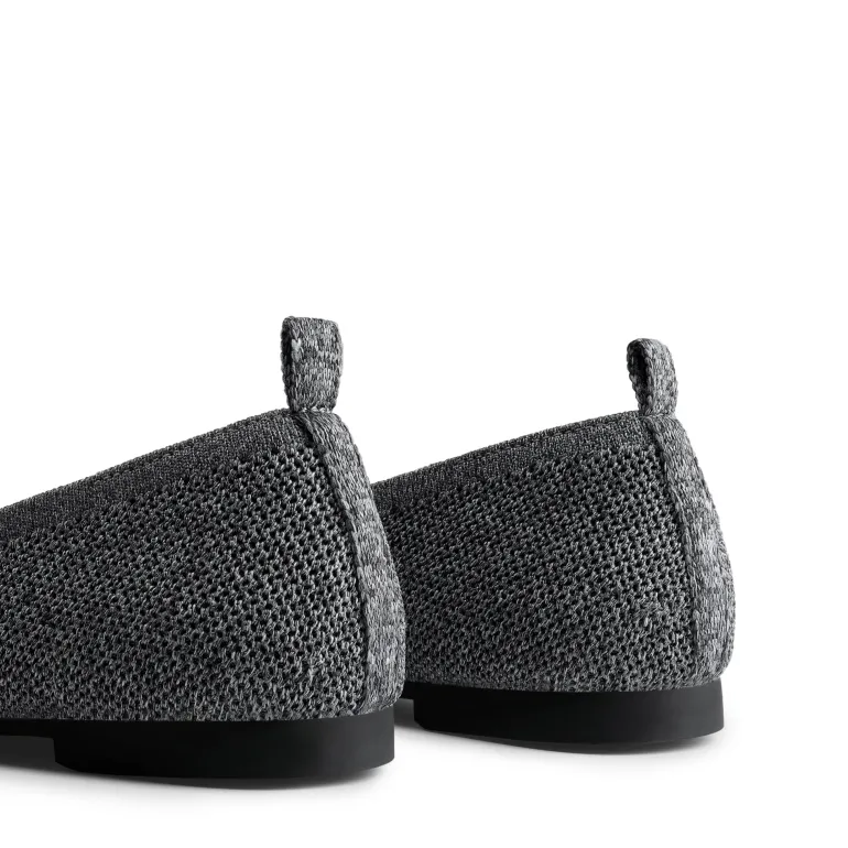 Square Toe Knit Sustainable Flats