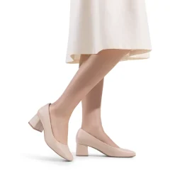 Square Toe Low Chunky Pumps