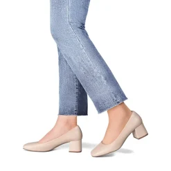 Square Toe Low Chunky Pumps