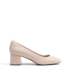 Square Toe Low Chunky Pumps
