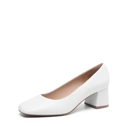 Square Toe Low Chunky Pumps