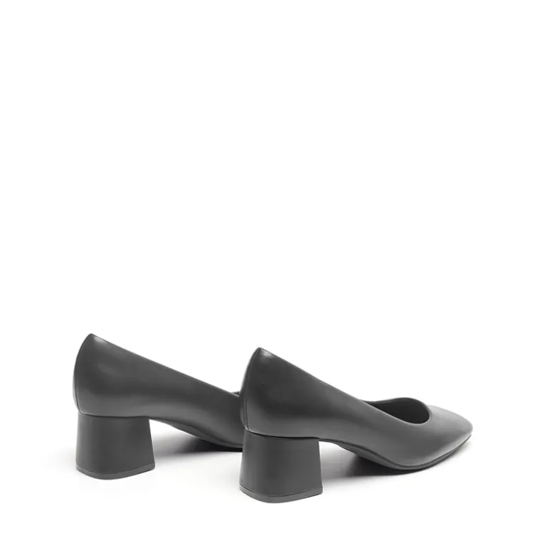 Square Toe Low Chunky Pumps