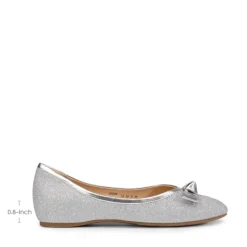 Square Toe Low Wedge Bow Flats