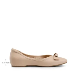 Square Toe Low Wedge Bow Flats