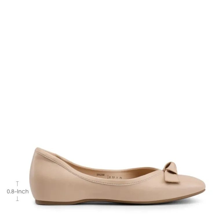 Square Toe Low Wedge Bow Flats