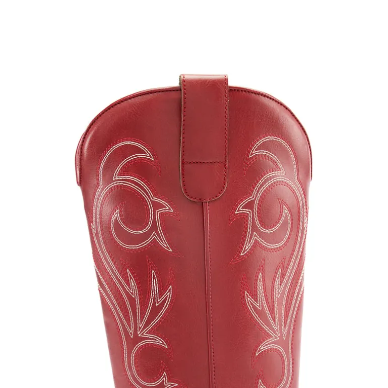Square-toe Mid-Calf Cowgirl Boots