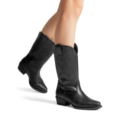 Square-toe Mid-Calf Cowgirl Boots