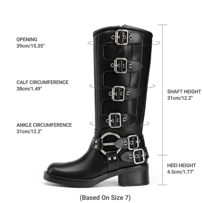Square Toe Motorcycle Boots