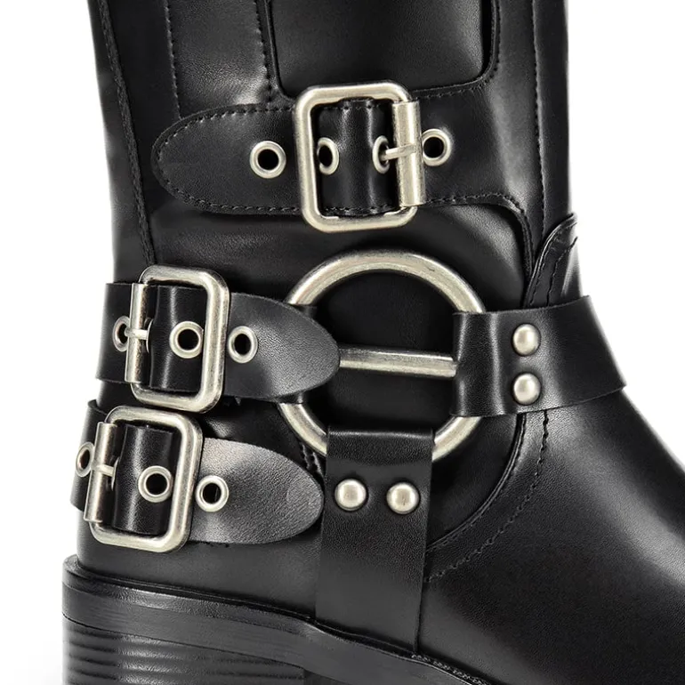 Square Toe Motorcycle Boots