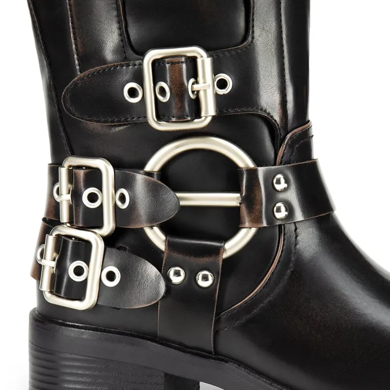 Square Toe Motorcycle Boots