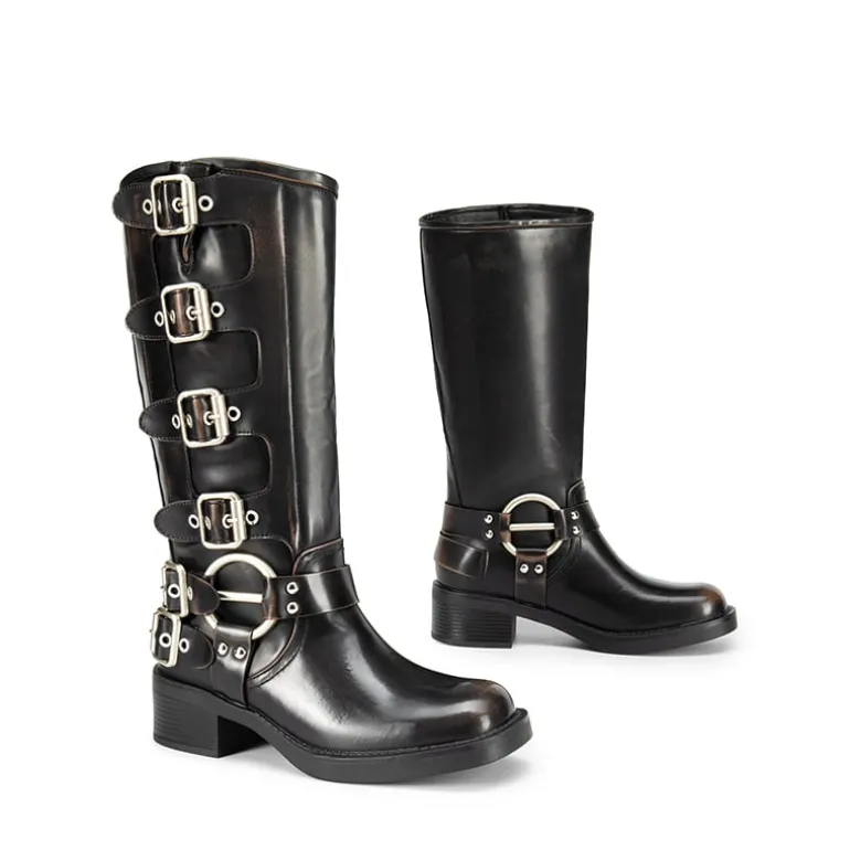 Square Toe Motorcycle Boots