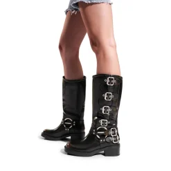 Square Toe Motorcycle Boots