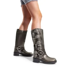 Square Toe Motorcycle Boots