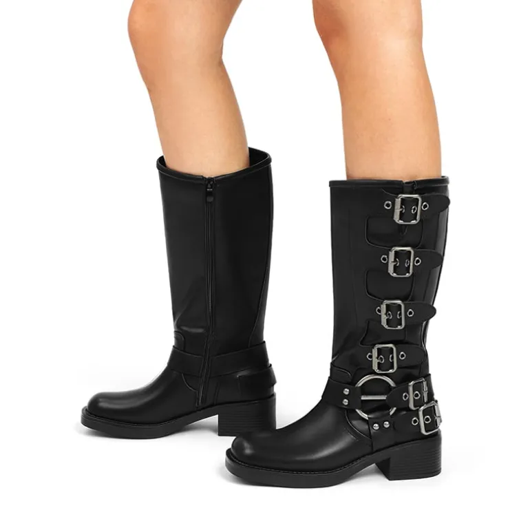 Square Toe Motorcycle Boots