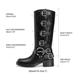 Square Toe Motorcycle Boots