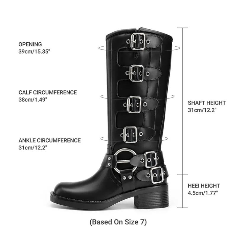 Square Toe Motorcycle Boots