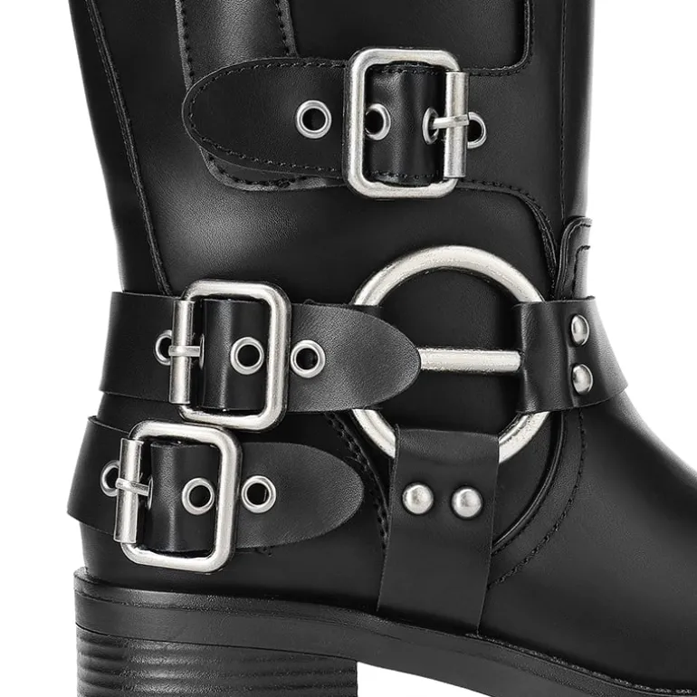 Square Toe Motorcycle Boots