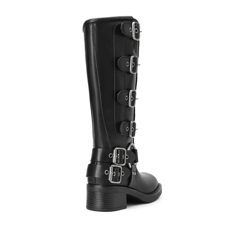 Square Toe Motorcycle Boots