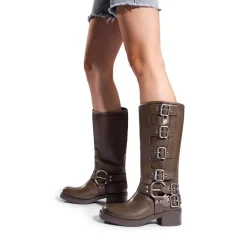 Square Toe Motorcycle Boots
