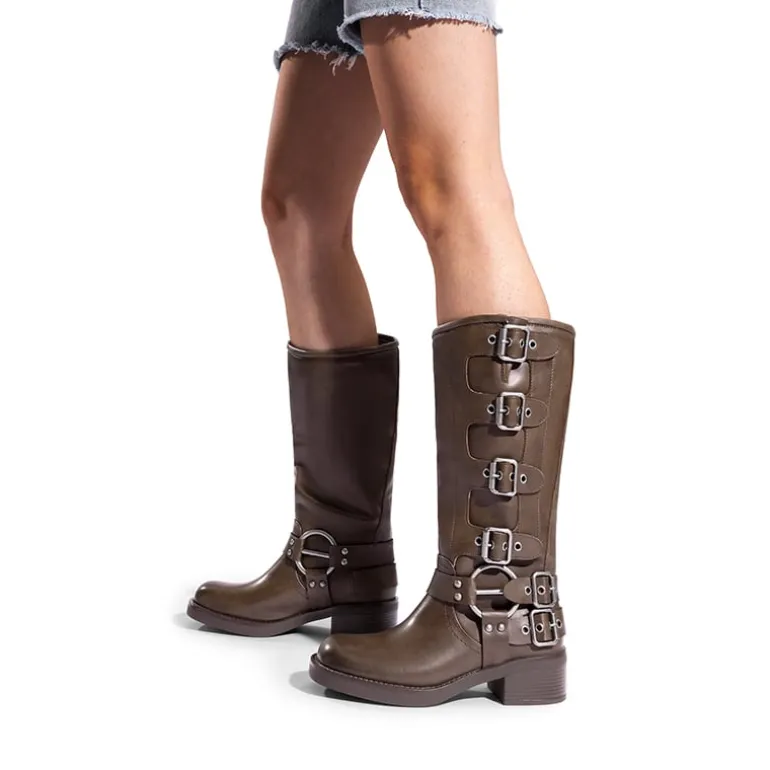 Square Toe Motorcycle Boots
