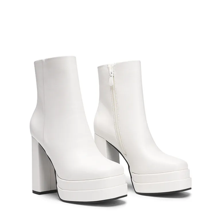 Square Toe Platform Ankle Boots