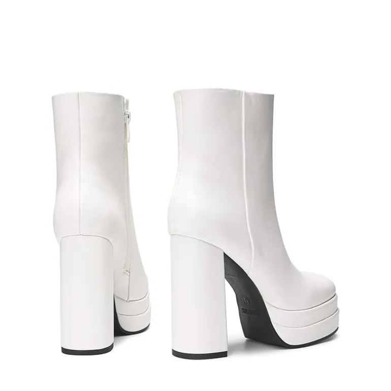 Square Toe Platform Ankle Boots