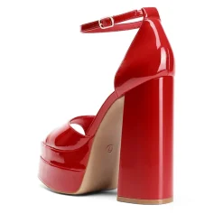 Square Toe Platform Chunky Heel Sandals