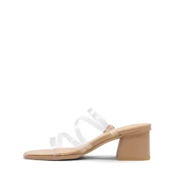 Square Toe Strappy Chunky Heel Sandals