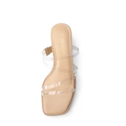 Square Toe Strappy Chunky Heel Sandals
