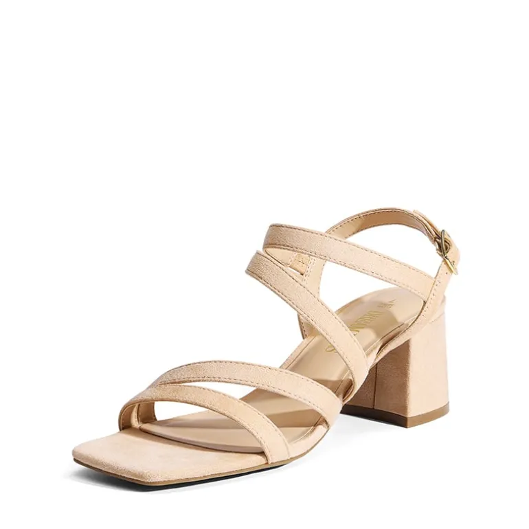Square Toe Strappy Chunky Sandals