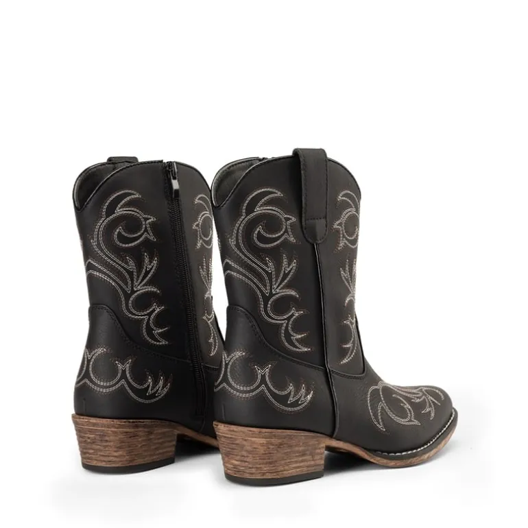Square-toe Western Short Cowgirl Boots