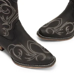 Square-toe Western Short Cowgirl Boots