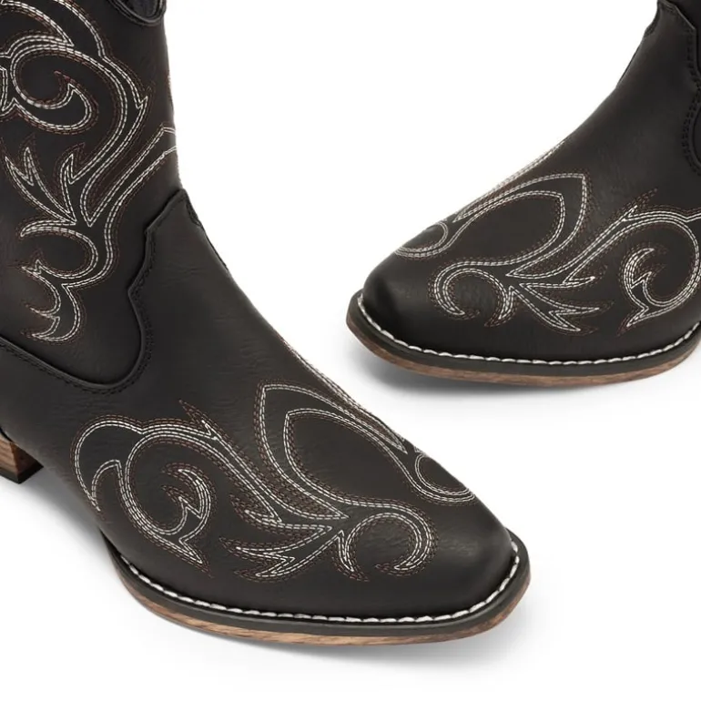 Square-toe Western Short Cowgirl Boots