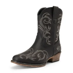 Square-toe Western Short Cowgirl Boots