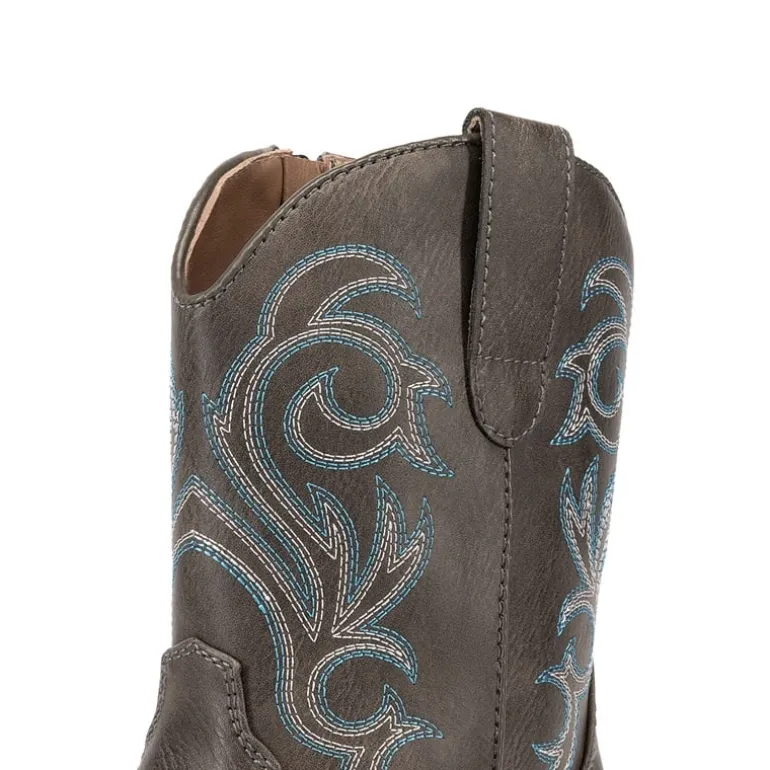 Square-toe Western Short Cowgirl Boots