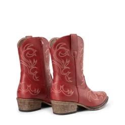 Square-toe Western Short Cowgirl Boots