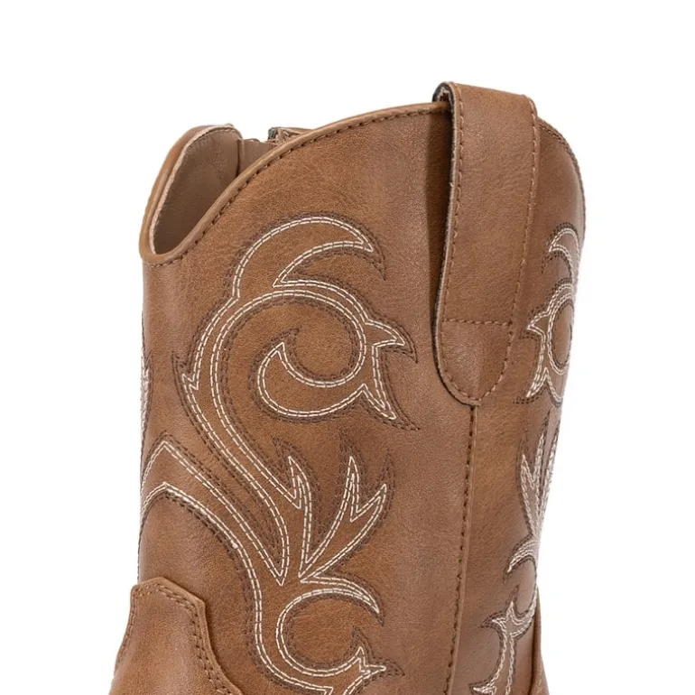 Square-toe Western Short Cowgirl Boots
