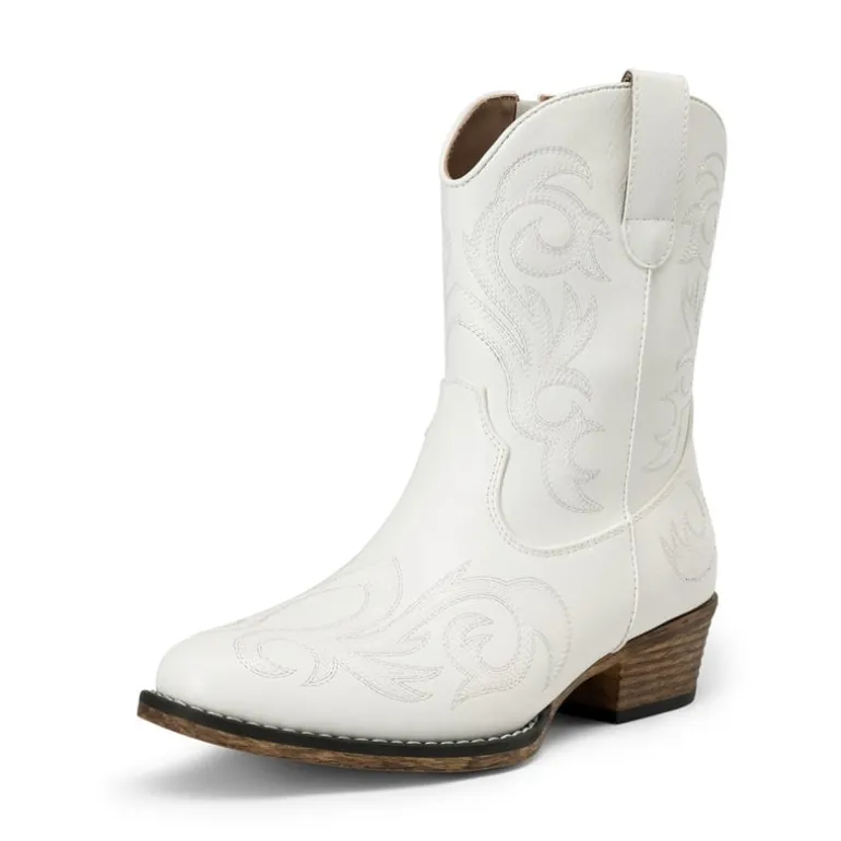 Square-toe Western Short Cowgirl Boots