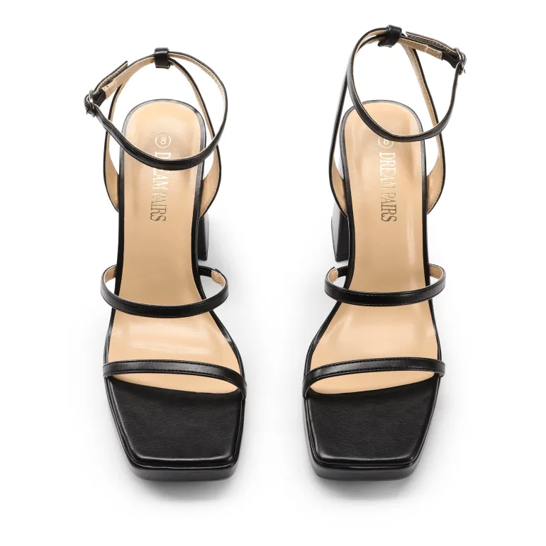 Strappy Chunky Platform Heel Sandals