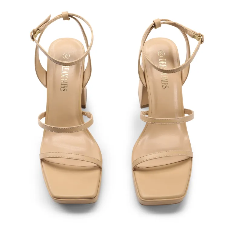 Strappy Chunky Platform Heel Sandals