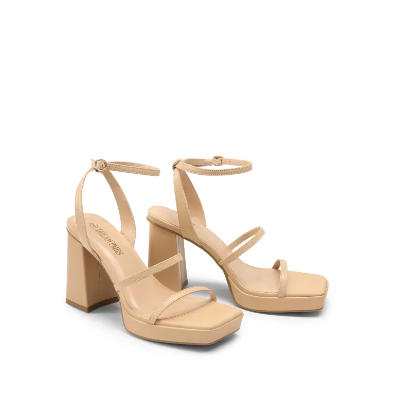 Strappy Chunky Platform Heel Sandals