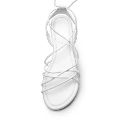 Strappy Lace Up Flat Sandals