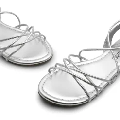Strappy Lace Up Flat Sandals