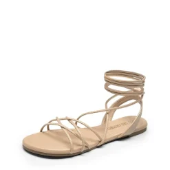 Strappy Lace Up Flat Sandals