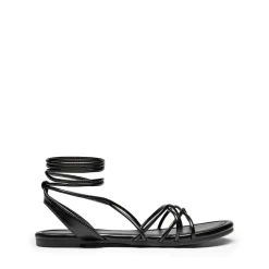 Strappy Lace Up Flat Sandals