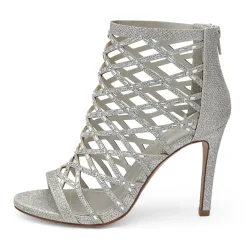 Strappy Stiletto Rhinestone Sandals