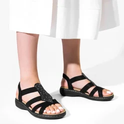 Strappy Suede Arch Support Flat Sandals