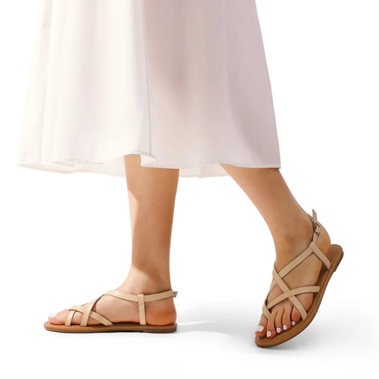 Strappy Thong Flat Sandals
