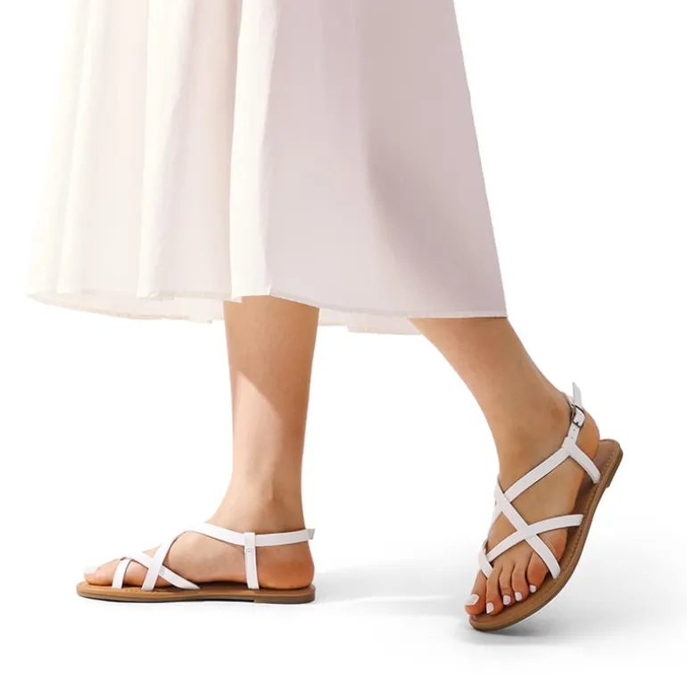 Strappy Thong Flat Sandals